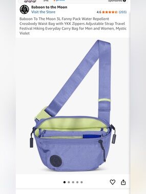 Baboon to the Moon Fanny Pack